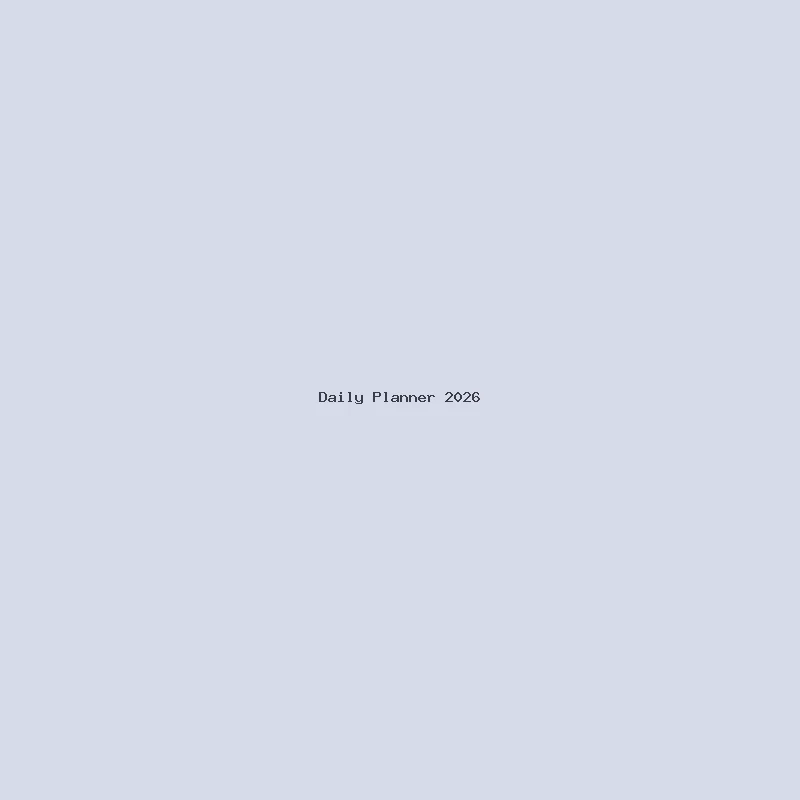 Daily Planner 2026